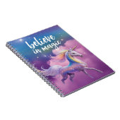 信じ魔法お洒落ユニコーン宇宙ファンタジー ノートブック (右側)