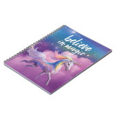 信じ魔法お洒落ユニコーン宇宙ファンタジー ノートブック (左側)