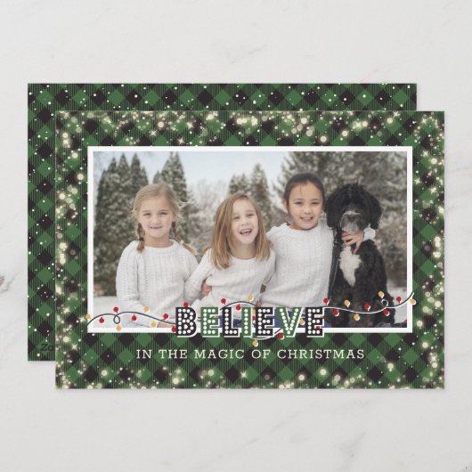 信じ魔法で緑の格子模様 シーズンカード (正面/裏面)