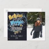 信じ魔法で…シーズンホリデーフォトカード シーズンポストカード (正面/裏面)