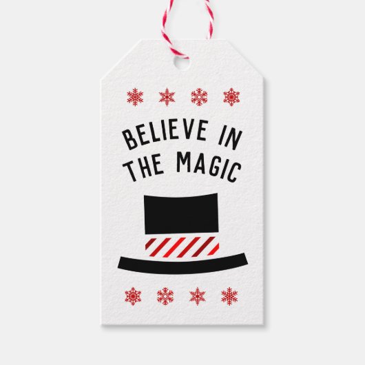 信じ魔法で – Snowmans Top Hat ギフトタグ (正面)