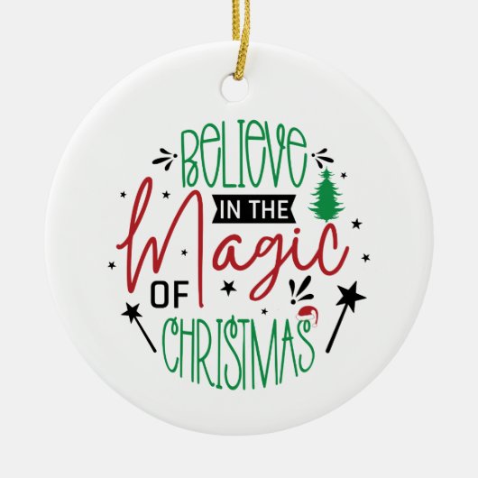 信じ魔法のクリスマスオーナメント セラミックオーナメント (正面)