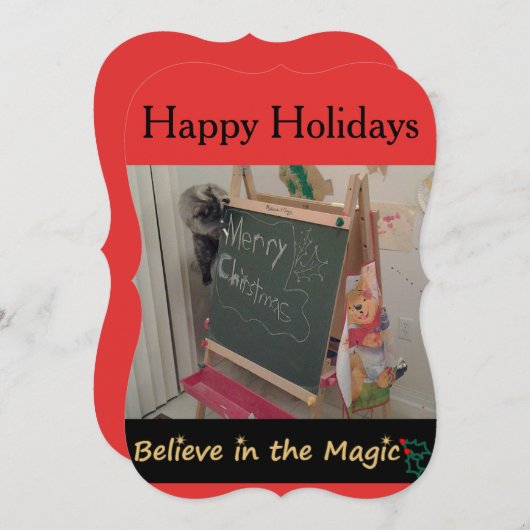 信じ魔法のクリスマスグリーティングカードに シーズンカード (正面/裏面)