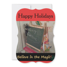 信じ魔法のクリスマスグリーティングカードに