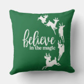信じ魔法のクリスマス枕、トナカイプリント クッション (裏面)