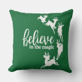 信じ魔法のクリスマス枕、トナカイプリント クッション (正面)