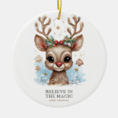 信じ魔法のトナカイオーナメント セラミックオーナメント (正面)