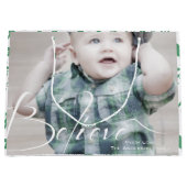 信じ魔法のベビーや母で写真になる ラージペーパーバッグ (正面)