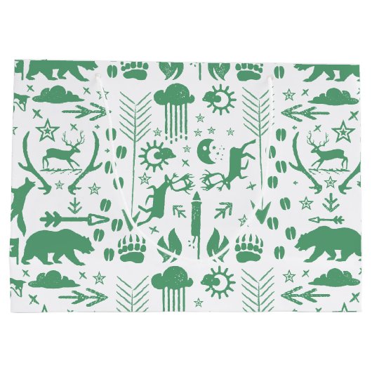 信じ魔法のベビーや母で写真になる ラージペーパーバッグ (裏面)