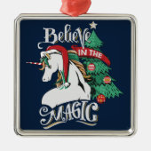 信じ魔法のユニコーン・クリスマス メタルオーナメント (正面)
