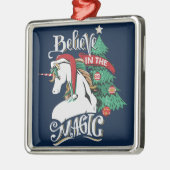 信じ魔法のユニコーン・クリスマス メタルオーナメント (左)