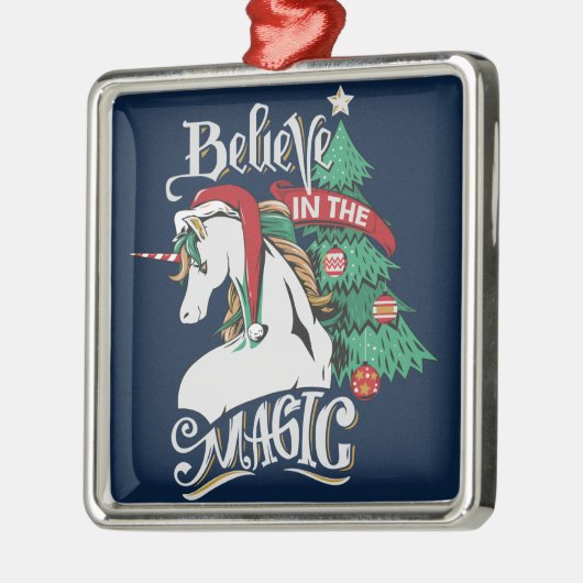 信じ魔法のユニコーン・クリスマス メタルオーナメント (左)