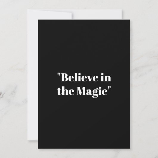 信じ魔法の白黒のクリスマス 招待状 (正面)