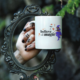 信じ魔法の魔女ハロウィンで ツートーンマグカップ