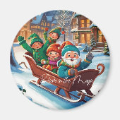 信じ魔法イラストレーション マグネット (正面)