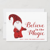 信じ魔法カスタム赤白格言クリスマス シーズンカード (正面)