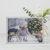 信じ魔法クリスマスシルバー/ブルーホリデーフォト シーズンカード (スタンド正面)