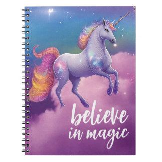 信じ魔法スパークリーUnicorn宇宙ファンタジー ノートブック
