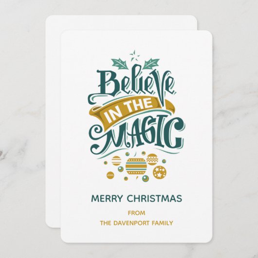 信じ魔法タイポグラフィ シーズンカード (正面/裏面)