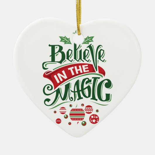 信じ魔法タイポグラフィ セラミックオーナメント (正面)
