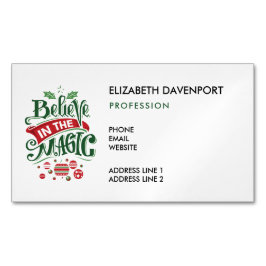 信じ魔法タイポグラフィ マグネット名刺