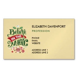 信じ魔法タイポグラフィ マグネット名刺