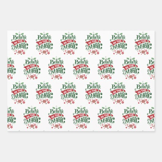 信じ魔法タイポグラフィ ラッピングペーパーシート (正面)