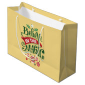 信じ魔法タイポグラフィ ラージペーパーバッグ (正面アングル)