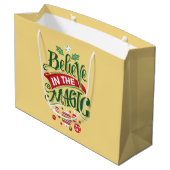 信じ魔法タイポグラフィ ラージペーパーバッグ (裏面アングル)
