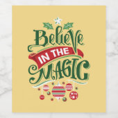 信じ魔法タイポグラフィ ワインラベル (シングルラベル)