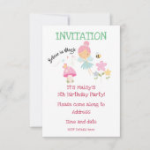 信じ魔法フェアリーデザイン誕生日招待状 招待状 (正面)