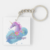信じ魔法フローラユニコーン キーホルダー (裏面)