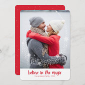 信じ魔法モダンのホリデーカード シーズンカード (正面/裏面)