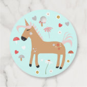 信じ魔法ユニコーン子供の誕生日感謝していで フェイバータグ (裏面)