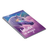 信じ魔法ユニコーン宇宙ファンタジージャーナル ノートブック (右側)