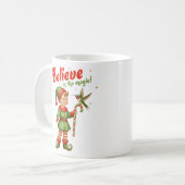 信じ魔法ヴィンテージの格言キャンディ コーヒーマグカップ (正面左)