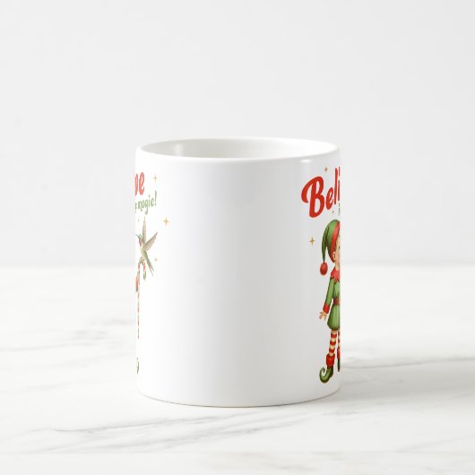 信じ魔法ヴィンテージの格言キャンディ コーヒーマグカップ (中央)