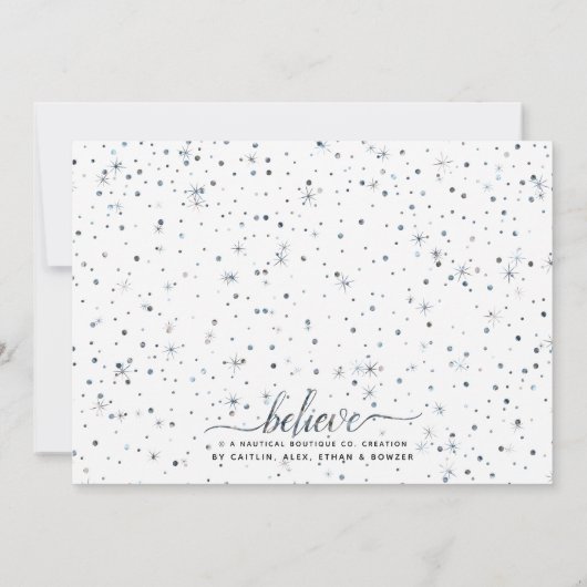 信じ魔法一致文字効果の休日 シーズンカード (裏面)