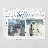 信じ魔法一致文字効果の休日 シーズンカード (正面/裏面)