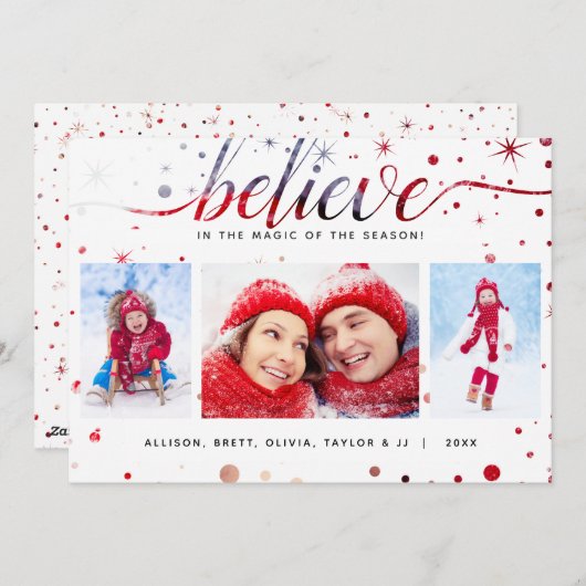 信じ魔法休日照合文字効果 シーズンカード (正面/裏面)