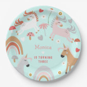 信じ魔法子供の誕生日 ペーパープレート (正面)