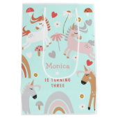 信じ魔法子供の誕生日 ミディアムペーパーバッグ (裏面)