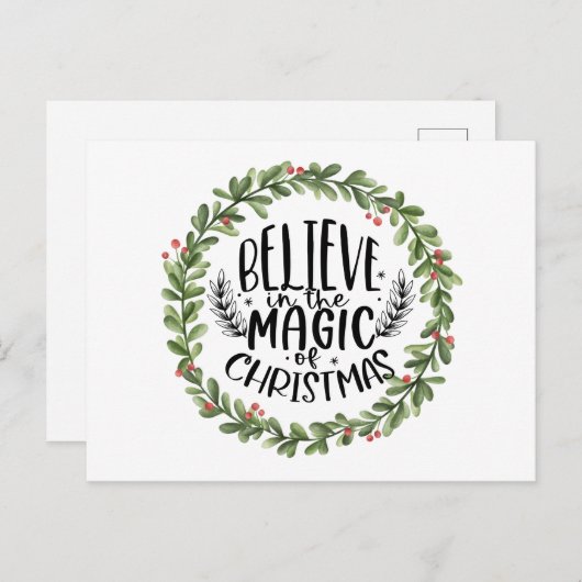 信じ魔法水の色リース シーズンポストカード (正面/裏面)