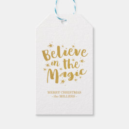 信じ魔法素朴金ゴールド ギフトタグ