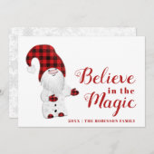 信じ魔法赤モダン白かわいい格言 シーズンカード (正面/裏面)