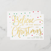 信じ魔法金ゴールドエレガントで 箔シーズンポストカード (正面/裏面)