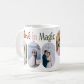 信じ魔法6丸いLozenge写真新婚 コーヒーマグカップ (正面左)