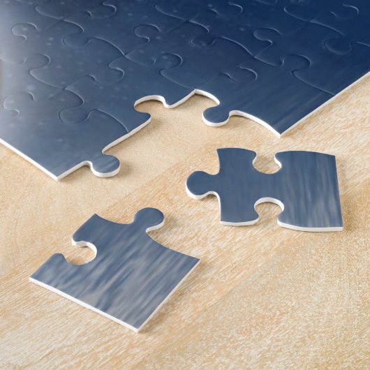 信じ魔法 かわいらし満月ユニコーン ジグソーパズル (側面)