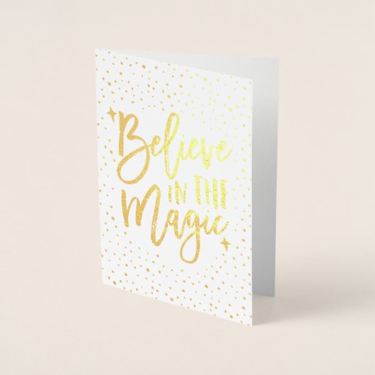 信じ魔法 | フォイルホリデーフォトカード 箔カード (正面)