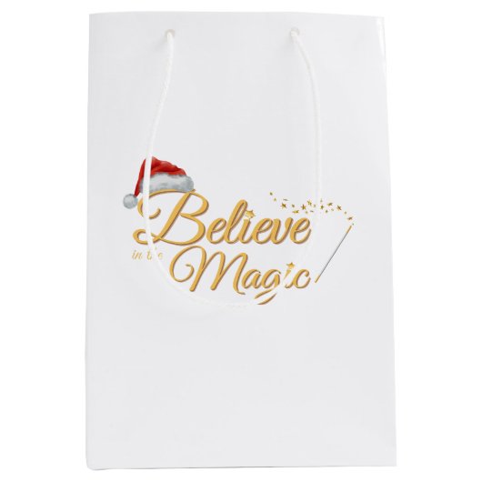信じ魔法 – ホリお洒落ーデザイン ミディアムペーパーバッグ (正面)